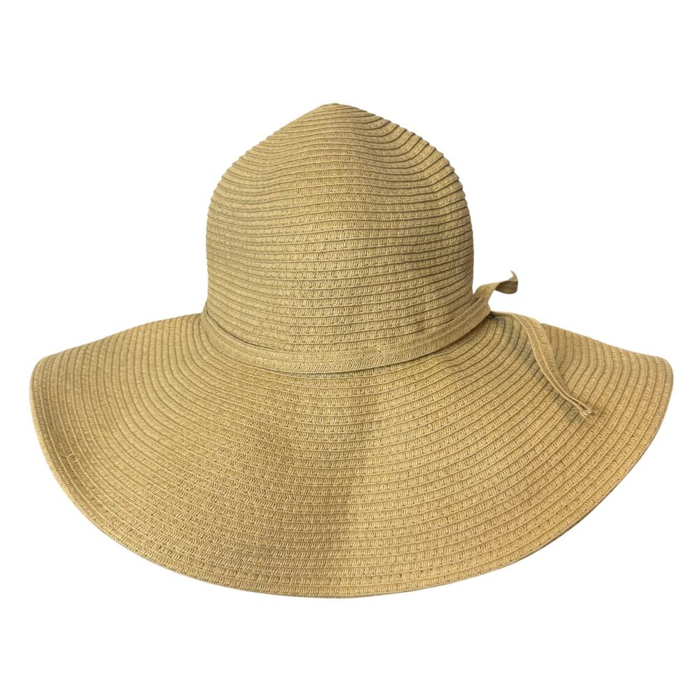 Sun and Sand Large Floppy Straw Beach Hat Summer Vacation Beach Pool Cruise Tan